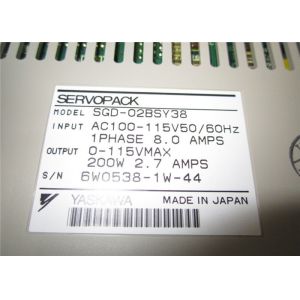 Electric Industrial Servo Drives Yaskawa Servo Controller SGD 02BSY38