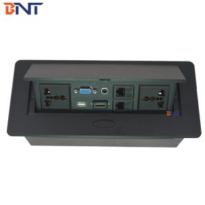 BNT Zinc alloy power and data hidden desk top socket