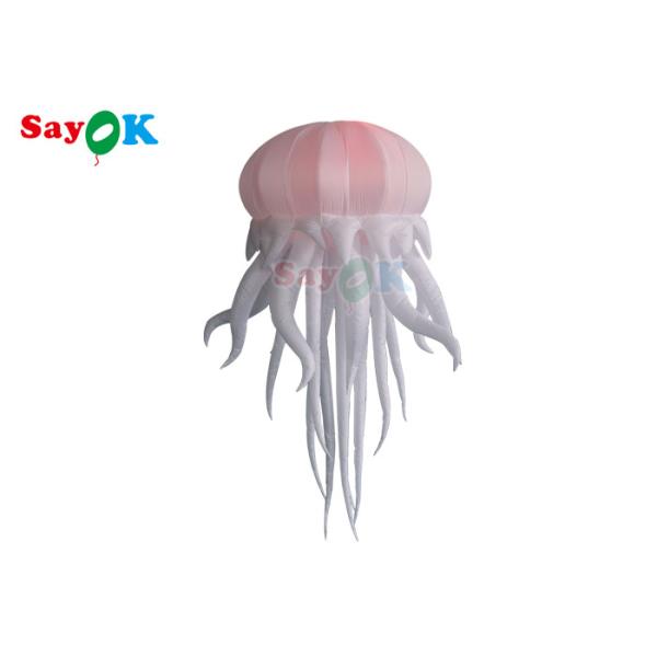 Costume Inflatable Jellyfish Balloon Puppet With LED Light Hanging Inflatable