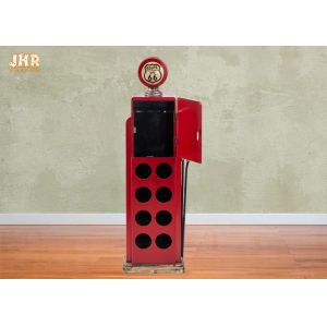 Buy cheap Antique Wood Wine Rack Decorative Storage Cabinets MDF Floor Wine Rack 8 Bottle Red Color from wholesalers