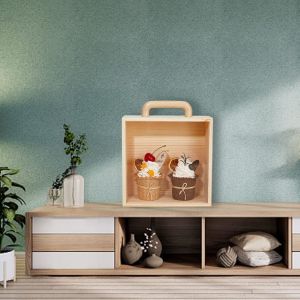 Buy cheap Toy Figure Display Box Wood Craft Shadow Boxes Transparent Acrylic Sliding Lid Wooden Gift Boxes with Clear Lid from wholesalers