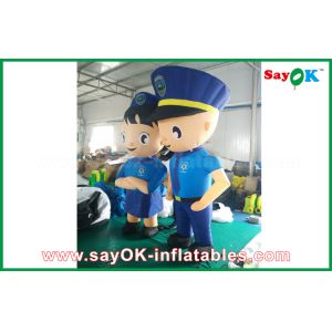 Buy cheap Blue Oxford Inflatable Cartoon Characters Cop / Police Man Carttoon Charaters With 90% Similar from wholesalers