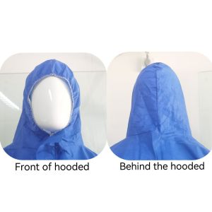 Buy cheap 50000PCS/Day Production Ability Blue Nonwoven Isolation Overall with Elastic Hood from wholesalers