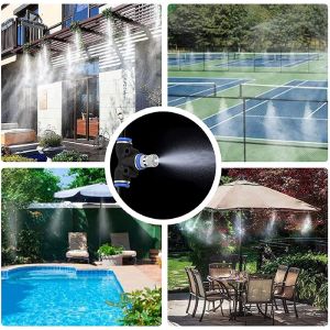 Buy cheap 12V Booster Diaphragm Pump Water Misting System Fog Nozzles Mist Cooling Watering Kit 6M - 18M from wholesalers