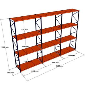 China Q235B Commercial Storage Racks 450KG Light Duty Shelf Powder Coated on sale