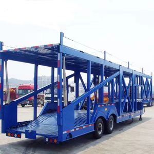 Buy cheap Smooth Transportation 2 Axle Car Trailer With Triangle / Double Star / Double Money Tires from wholesalers