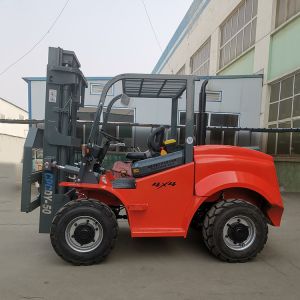 Buy cheap 3ton 3.5ton 5ton 6ton Off Road Fork Truck Red With 6 Inches Fork Width from wholesalers