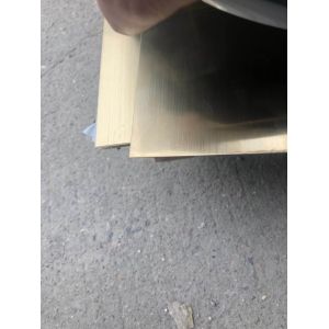 China Champagne Gold Stainless Steel Sheet Cut To Size Hairline Surface With PVC Film 304 Inox on sale