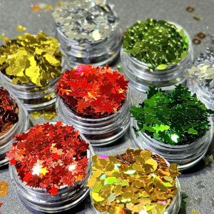 Buy cheap High Temperature Resistance 180-200°C Graduation Occasion 6 Petal Shapes Glitter for Cactus Maple Leaf and Glasses from wholesalers