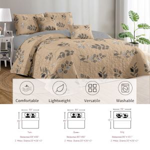 Buy cheap Customized Homeuse Bedroom Quilt Bedding Set with Ultrasonic Stitching Technology from wholesalers