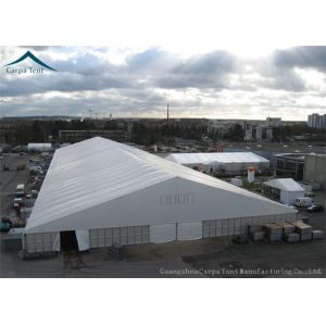 Buy cheap Durable White Warehouse Tents Aluminium Structure Pvc Fabric Glass Walls from wholesalers