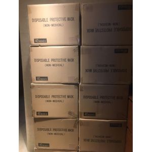 Buy cheap Non Woven 3 Ply Disposable Face Mask With Earloop from wholesalers