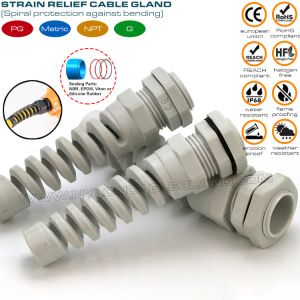 Buy cheap Spiral Cable Gland / Spiral Flexible Strain Relief Connector Nylon (Polyamide) 6 PG11 IP68 for 5-10mm Cable from wholesalers