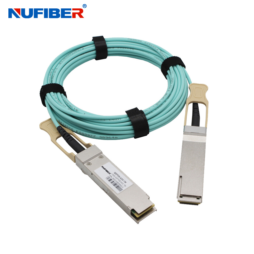 QSFP28-100G-AxM Aoc Active Optical Cable Low Power Consumption For Cisco Huawei