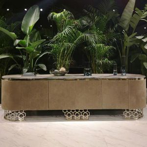 Buy cheap Marble 79" Buffet Table Console With Drawers And Cabinets 0.45m from wholesalers