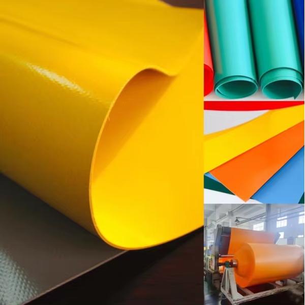High Visibility 150GSM 100% Polyester Twill Tarpaulin Waterproof Wildely Used Fabric