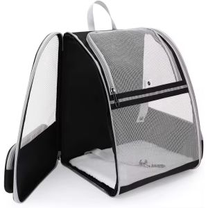 Buy cheap Semi Circle Pet Backpack Carriers Extendable Collapsible Cat Carriers OEM With Safety Straps from wholesalers