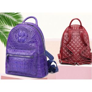 Buy cheap Custom logo crocodile skin bag backpack for ladies from wholesalers