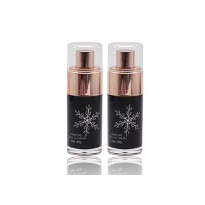 Buy cheap 30ml Black Coating Inside Airless Spray Bottle With White Snowflake Screen Printing from wholesalers