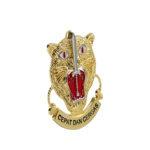 Buy cheap Custom Made Stamped 20mm Army Metal Badges Matt Silver Plating from wholesalers
