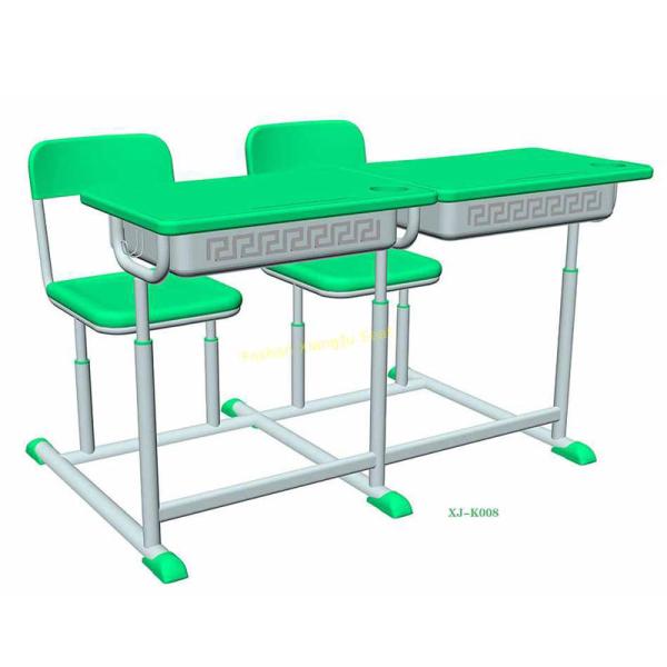 Quality Fixed Dual Double Seat School Student Study Desk with Chairs for sale