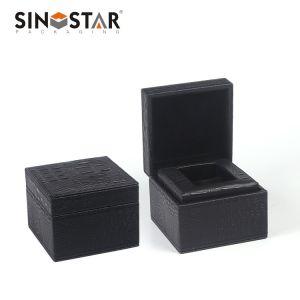 Buy cheap Single Watch Box with Plastic Core Snap Button Closure and Screen Printing Surface Finish from wholesalers