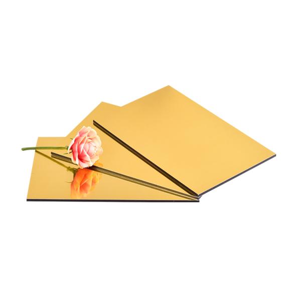 Buy cheap PE PVDF Coated Reflective Metallic Panel 2440mm Fireproof Grade B1 from wholesalers