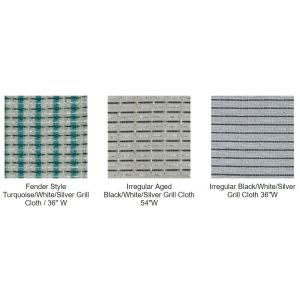 Cabinet Grill Cloth, Black with Silver Accent 59" Width Guitar AMP Cloth grill