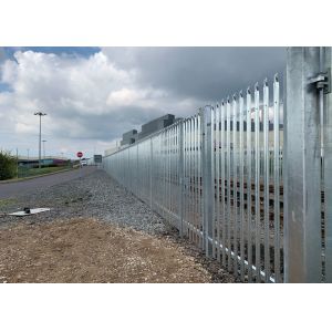 Hot Dip Galvanised Palisade Steel Fence W Profile Triple Pointed Top Security