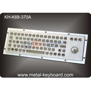 70 Keys Industrial Metal Computer Keyboard With Trackball / Stainless Steel