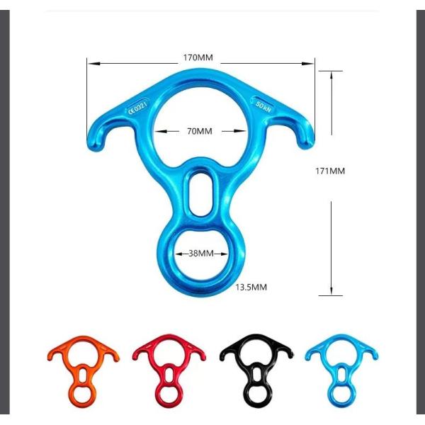 Outdoor Hardware Climbing Descender Figure Eight Ring for Rapid Descent Protection
