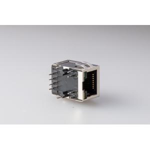 Quality Vertical 90 Degree RJ45 With Transformer 8 Pin Single Port With Shield And LED for sale Buy cheap Vertical 90 Degree RJ45 With Transformer 8 Pin Single Port With Shield And LED product