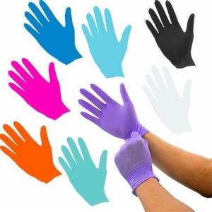 Buy cheap Stretch Durable Breathable Disposable Nitrile Exam Gloves with Logo Printing from wholesalers