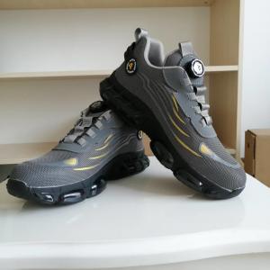 Buy cheap Steel Toe BOA Rotating Button Work Shoes Flying Knit Comfortable Safety Shoes With Kevlar Midsole And PU Sole from wholesalers