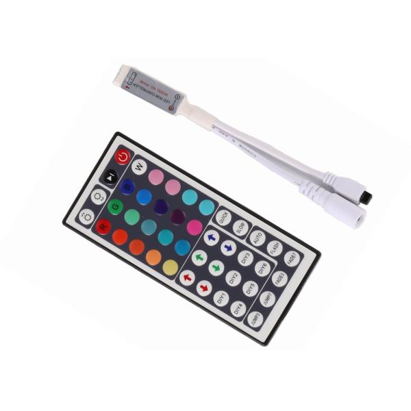 Buy cheap Mini IR Remote RGB LED Strip Controller 72W 44Keys SMD 5050 Smooth Change from wholesalers