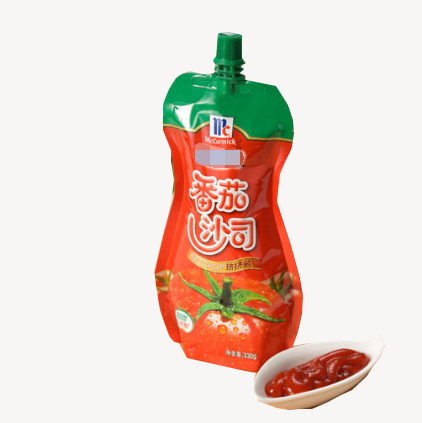 Quality Food grade custom printing tomato sauce packaging spout pouch for sale