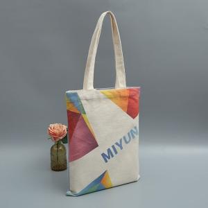 Buy cheap Foldable Recycled Canvas Tote Bags Promotional Design Printed from wholesalers