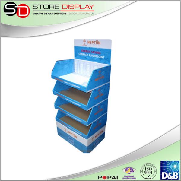 Buy cheap shop shelf display cosmetic recycleable cardboard display stand from wholesalers
