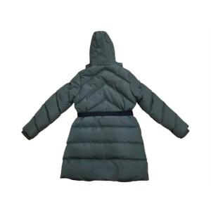 Buy cheap Black Green Extra Long Padded Coat With Hood Womens Waterproof from wholesalers