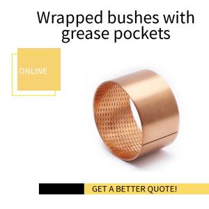 Buy cheap Metric Wrapped Bronze Sleeve Bushings With Grease Pockets, CuSn8, from wholesalers