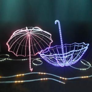 Buy cheap 3D umbrella LED rope/string light motif light IP55 OEM/ODM multi color and flash LED function Christmas show wedding use product