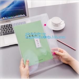 Buy cheap A4 custom PP plastic file folder, document wallet with button, pp a4 decorative expanding file folders from wholesalers
