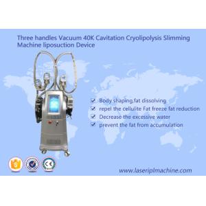 Buy cheap Vacuum 40k Cavitation Cryolipolysis Slimming Machine Liposuctio Device Three Handles from wholesalers