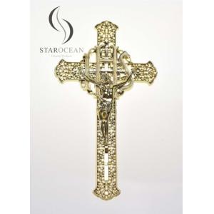 Customized Color Coffin Decoration Cross PP Recycled Material Exquisite Pattern