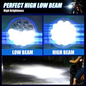 Buy cheap 5.75Inch 45W 6500K LED Motorcycle Headlight with 4800LM Brightness for Suzuki GN125 from wholesalers