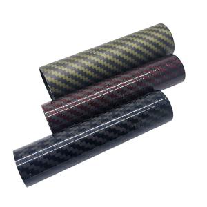 Buy cheap High Flexibility Round 100% Carbon Fiber Tube Roll-Wrapped / Pultrusion from wholesalers