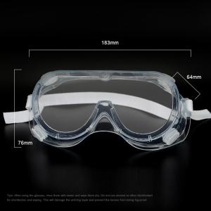 Lightweight Disposable Protective Goggles PVC With Clear PC Lens