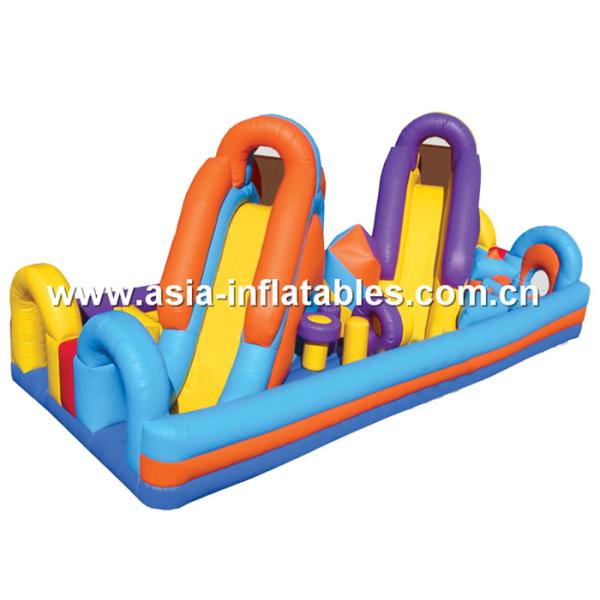 Buy cheap Inflatable Obstacle Challenges Course With Double Slides from wholesalers