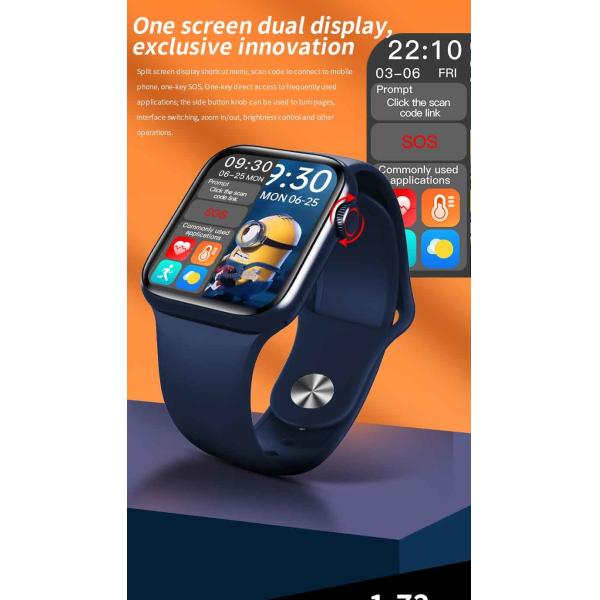 44mm 1.72" Heart Rate Bluetooth Fitness Watch Pk IWO12 W26