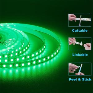 Buy cheap IP20 Rating High Brightness Customized 5V 120LEDs Green One Light One Cut Electroplate SMD2835 LED Strip Light from wholesalers